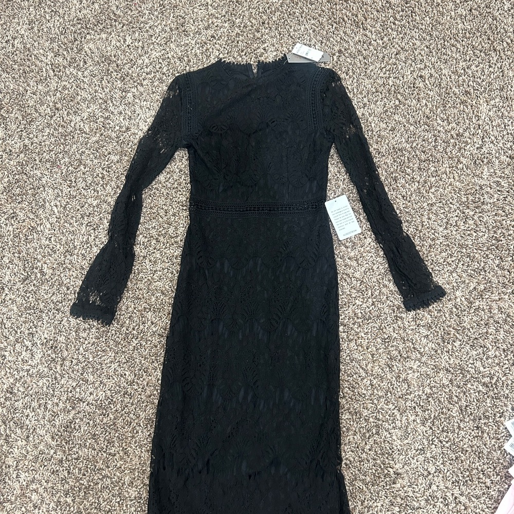 Elegant Black Lace Dress